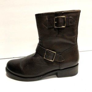 Frye Womens Vicky Engineer Boot Brown Leather Size 8.5M